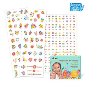 에비니어 유아 붙이는 타투 꾸미기 스티커 놀이 유니콘 260pcs