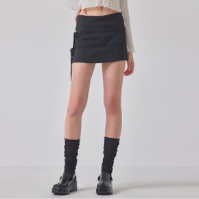 [TOPGIRL] DOUBLE-STRAP MINI SKIRT_T416BT704(BK)