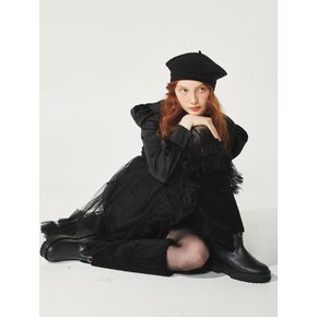 BENJAMIN_black 23FW Fur Platform Long boots