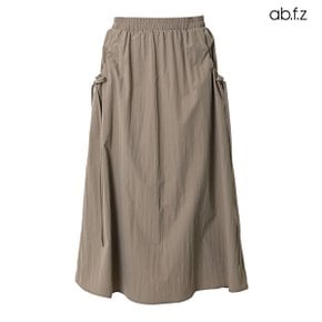 사이드 리본끈 밴딩 플레어 스커트 (AFZ5MS32A)