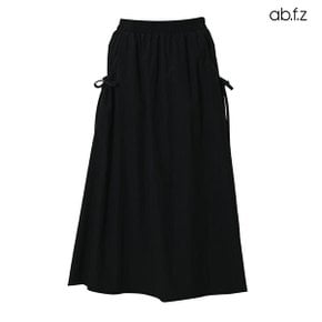 사이드 리본끈 밴딩 플레어 스커트 (AFZ5MS32A)