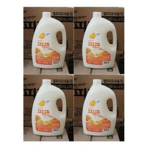 피죤 섬유유연제 옐로우미모사 2.5L+500ml 용기 4개입