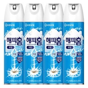 해피홈 에어로솔 수성 무향 500ml X 4개