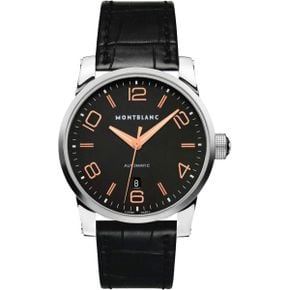 미국 몽블랑 시계 MONTBLANC Mens Timewalker 블랙 레더 Analog Automatic 워치 101551 1689746