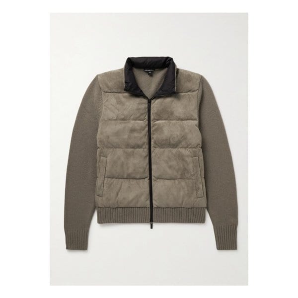 셸 트리밍 패널 스웨이드 캐시미어 재킷 브라운 46376663162955260