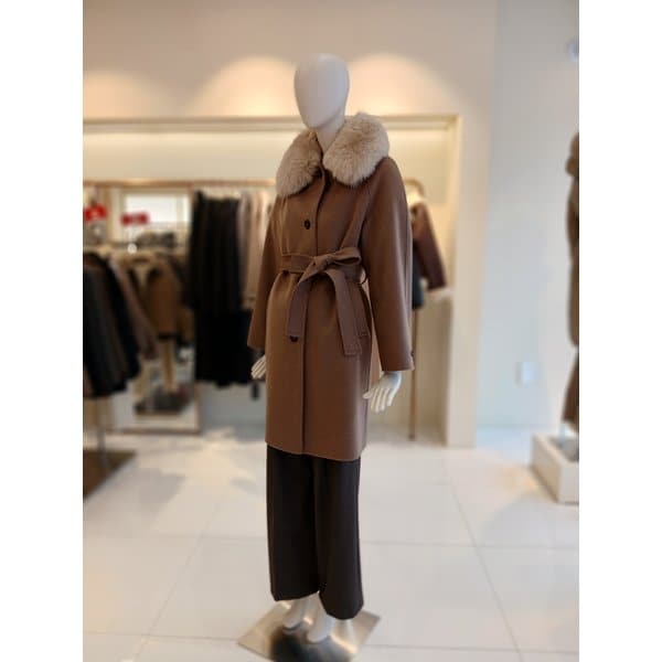 [여주점] 씨씨콜렉트 폭스퍼울캐시미어벨티드하프코트 E254msg164