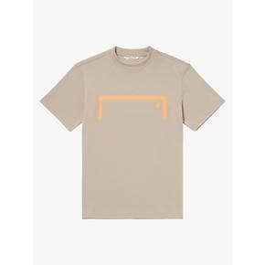 AIR MESH BIG LOGO TEE-BEIGE