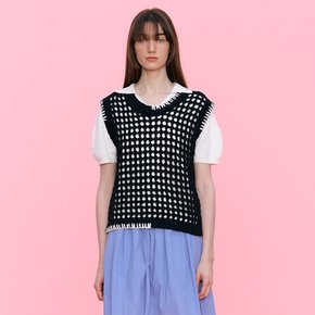 Net Knit Vest_BLACK