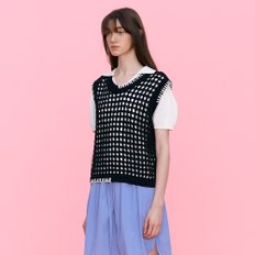 Net Knit Vest_BLACK