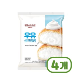 브레디크 우유생크림빵 간식베이커리 135g x 4개