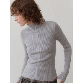 PLEATS POLA KNIT - LIGHT GREY