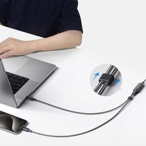 C 타입 고속 충전 케이블 2in1 140W