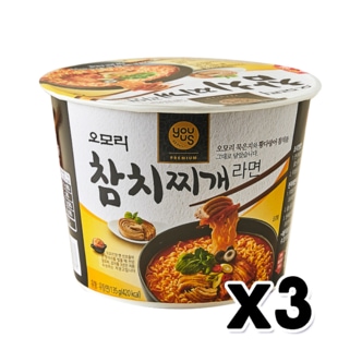  오모리 참치찌개라면 큰컵 135g x 3개