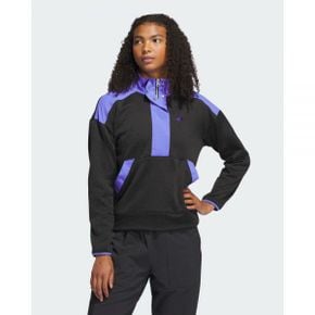 5021232 Adidas Golf Go-to Quarter Zip Jacket Womens - Black