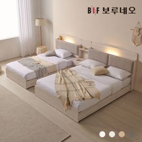 착불  리오Po LED 3서랍 수납 침대 프레임 SS Q 트윈 협탁[34075760]