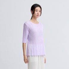 웨이브 플로우 플리츠 티셔츠_EPTSM325006