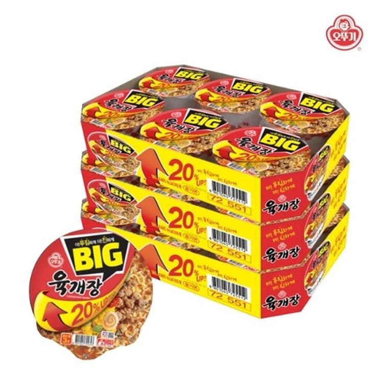 오뚜기 빅 육개장 사발면 104g x 18개 / 컵라면 - SSG.COM