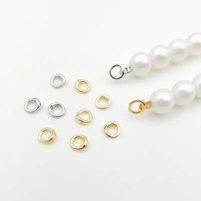 10pcs 20pcs 황동 엔드 비드 팁 더블 홀 커넥터 링 캡 목걸이 팔찌 쥬얼리