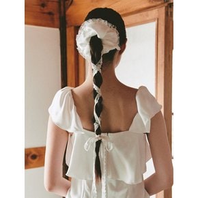 Bridal Rapunzel Scrunchie_white