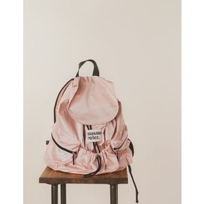 [최초가 56,000원][리퍼브] String flap backpack _ Glittery pink