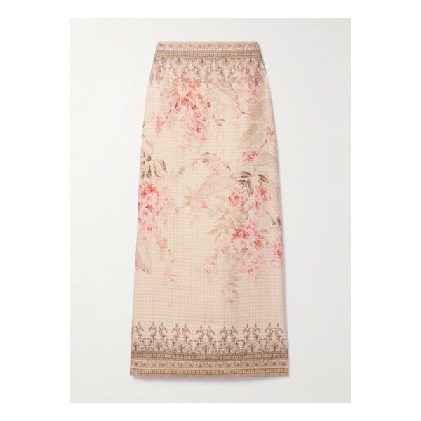 일루미네이트 프린트 리넨 맥시 스커트 1647597360349269