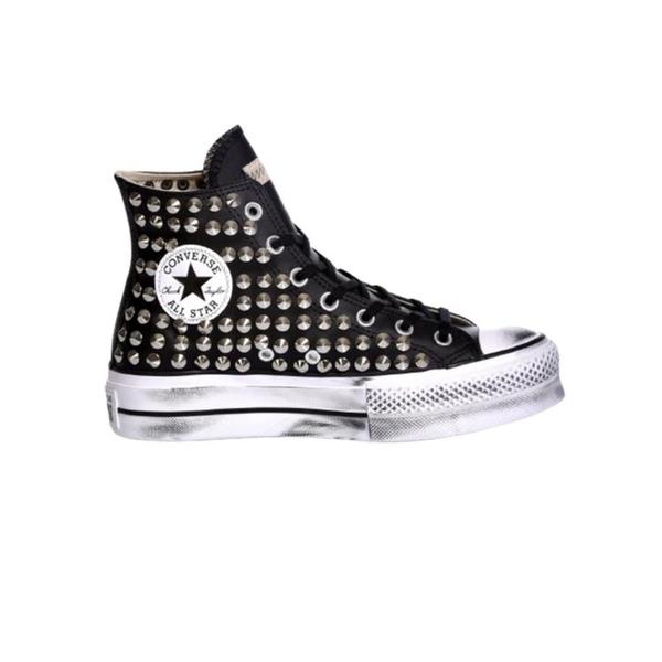 컨버스 스니커즈 581 CONVERSE PLATFORM LEATHER STUDS White