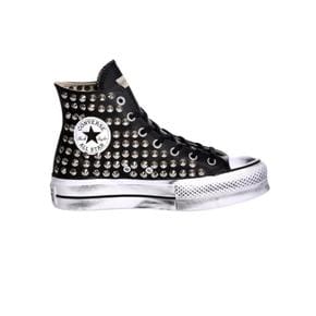 스니커즈 581 CONVERSE PLATFORM LEATHER STUDS White