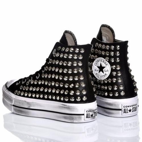 컨버스 스니커즈 581 CONVERSE PLATFORM LEATHER STUDS White