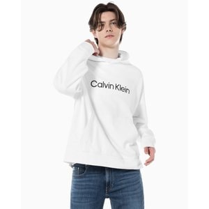 Calvin Klein Jeans 남성 롱슬리브 스탠다드로고 테리 후드 티셔츠(40HM231리오더)