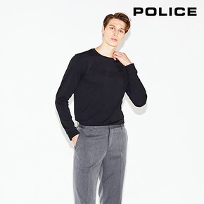 남성 엠보 로고 라운드 티셔츠 PCLT115BKM