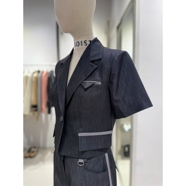 [여주점] 포켓 디테일 싱글버튼 반팔 자켓 ES2WJ966