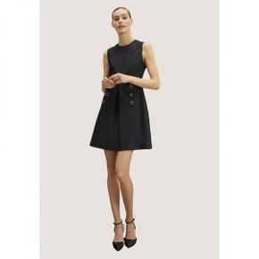 4621082 Motivi CON PIEGA A SOFFIETTO - Shift dress nero