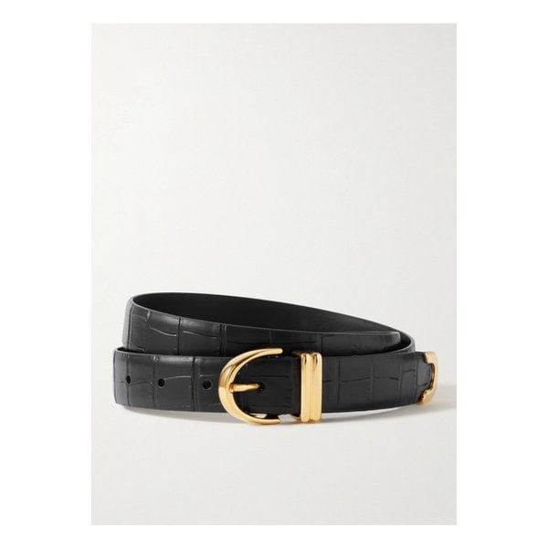 케이트 밤비 크로커다일 이펙트 가죽 벨트 블랙 1647597358816980
