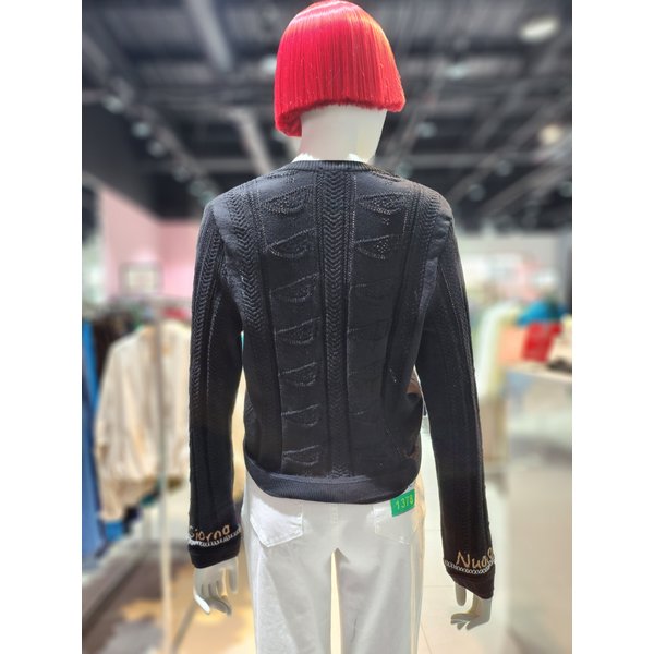[부산점] 수박 스카시 니트 가디건 BAKC55431BK