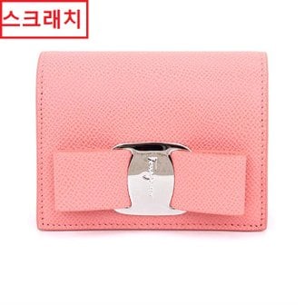 살바토레페라가모 스크래치 페라가모 금장 바라 보우 반지갑 22-D515 0758839