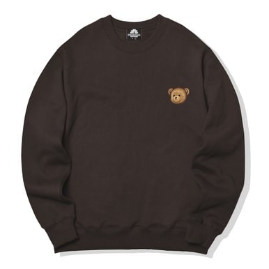 SMALL BEAR LOGO 크루넥 - 브라운