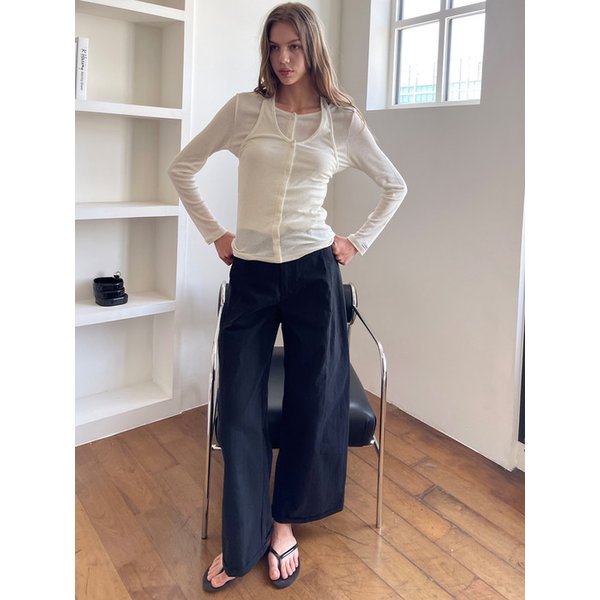 Belted Baloon Pants_Black