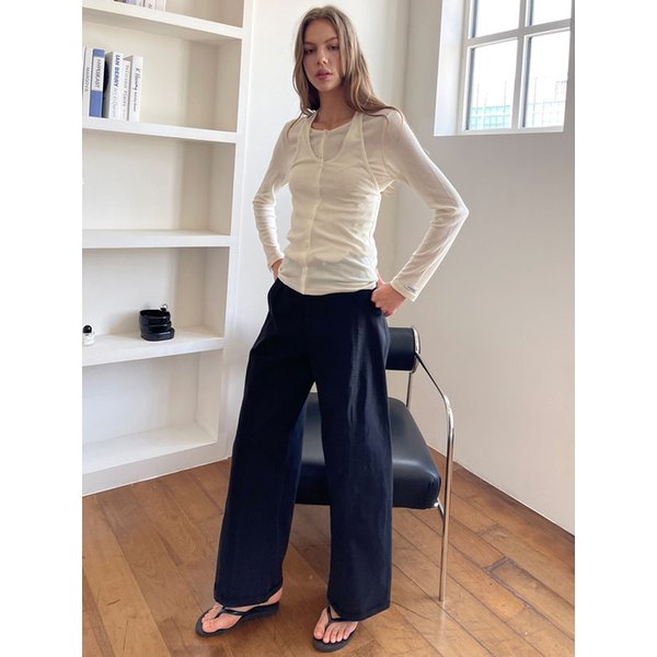 Belted Baloon Pants_Black