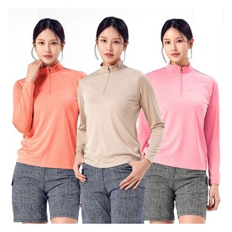 콜핑 2101TK416W 운동복 기능성 여성 등산 하이쿨 반집업 긴팔 티셔츠