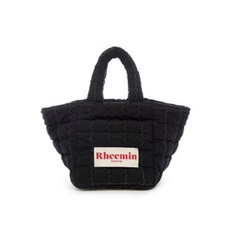 리민 canvas STITCH NUGGET TOTE - BLACK+WHITE