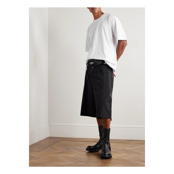 몽클레어 에이셉 라키 로고 아플리케 코튼 저지 티셔츠 화이트 46376663162955573