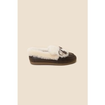 슈콤마보니 Fur ribbon loafer(brown) DG1DW24701BRN