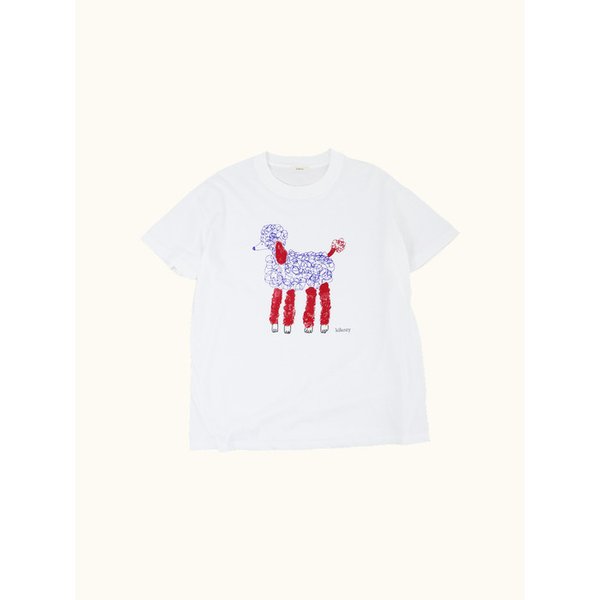 Poodle Printing T-shirt_White