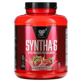 BSN Syntha-6 울트라 프리미엄 프로틴 매트릭스 딸기 밀크셰이크 2.27kg(5lb)