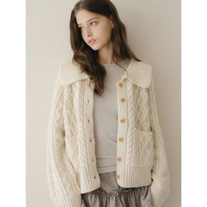 Ramswool Cable Collar  Cardigan