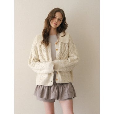 레테라 Ramswool Cable Collar  Cardigan