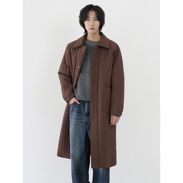 DM1042 QUILTING LONG COAT_BROWN