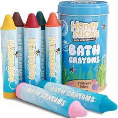 허니스틱 샤워 물놀이 크레용 7 Pure Beeswax Bath Tub Crayons