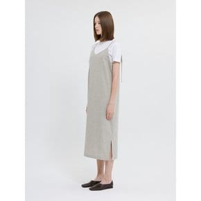 WOOL SLEEVELESS DRESS (OAT MELANGE)