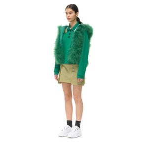 CASHMERE LAMB FUR VEST_V21B4JV231_GN